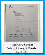 Netzwerk Zukunft Preisverleihung in Potsdam 16.11.2021