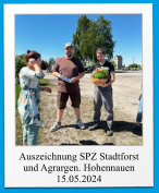 Auszeichnung SPZ Stadtforst und Agrargen. Hohennauen 15.05.2024
