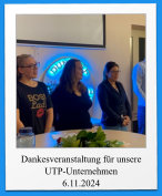 Dankesveranstaltung für unsere UTP-Unternehmen 6.11.2024