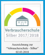 Auszeichnung zur “Vebraucherschule - Silber” 02.03.2018