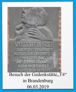 Besuch der Gedenkstätte„T4“ in Brandenburg 06.03.2019